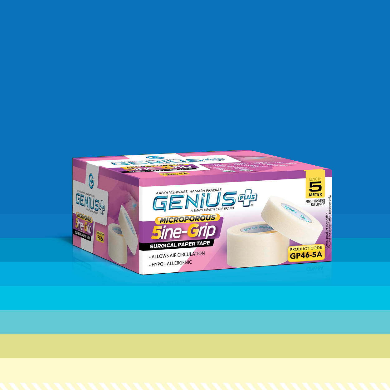 5ine-Grip Microporous Surgical Paper Tape — Microporous surgical paper tape that allows air circulation and is gentle on skin.